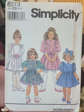 vintage 1992 Simplicity 8273 child's dress sewing pattern UNCUT